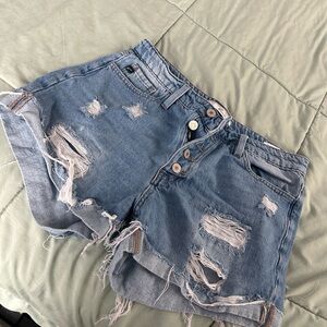 Distressed Denim Women Shorts